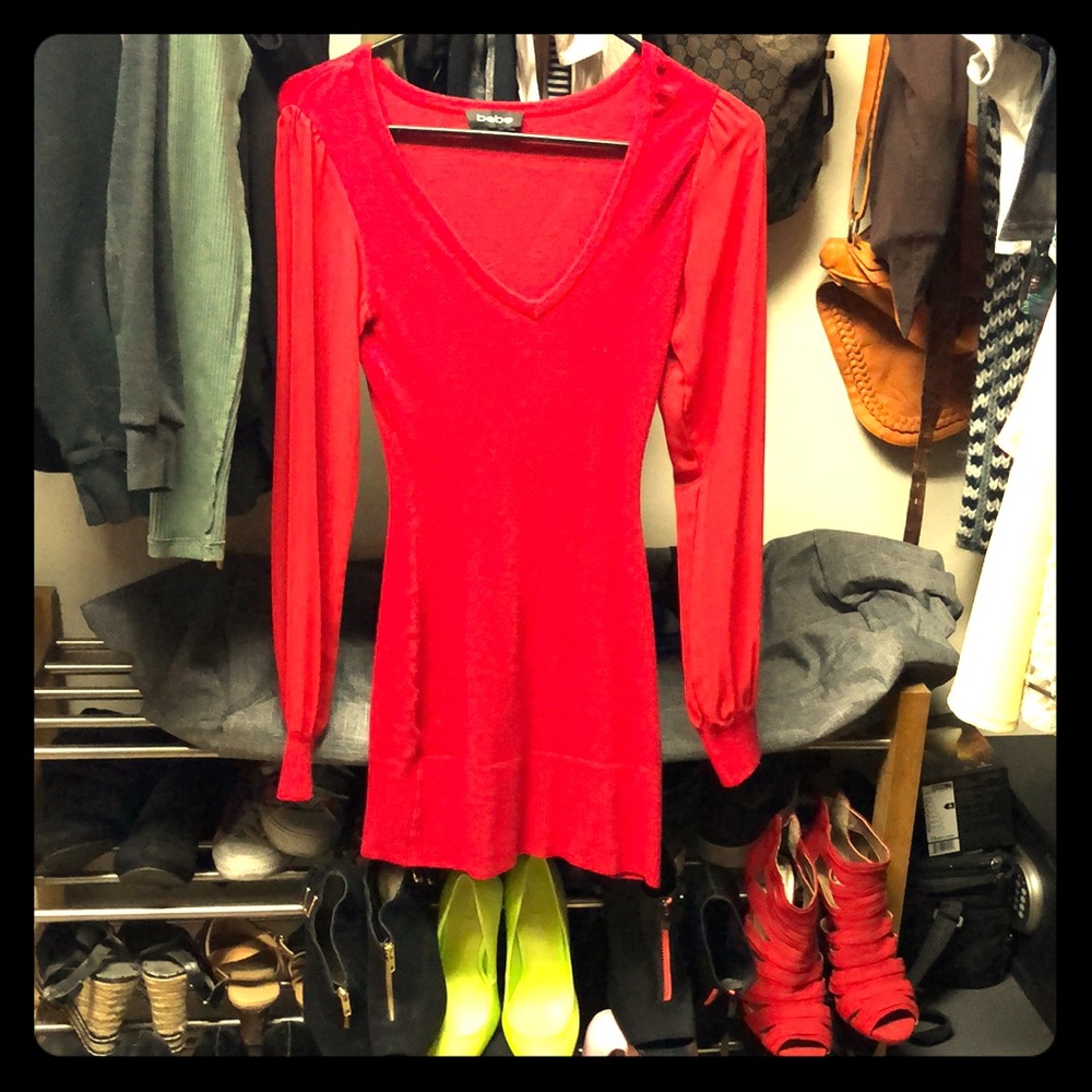 Bebe red small red dress